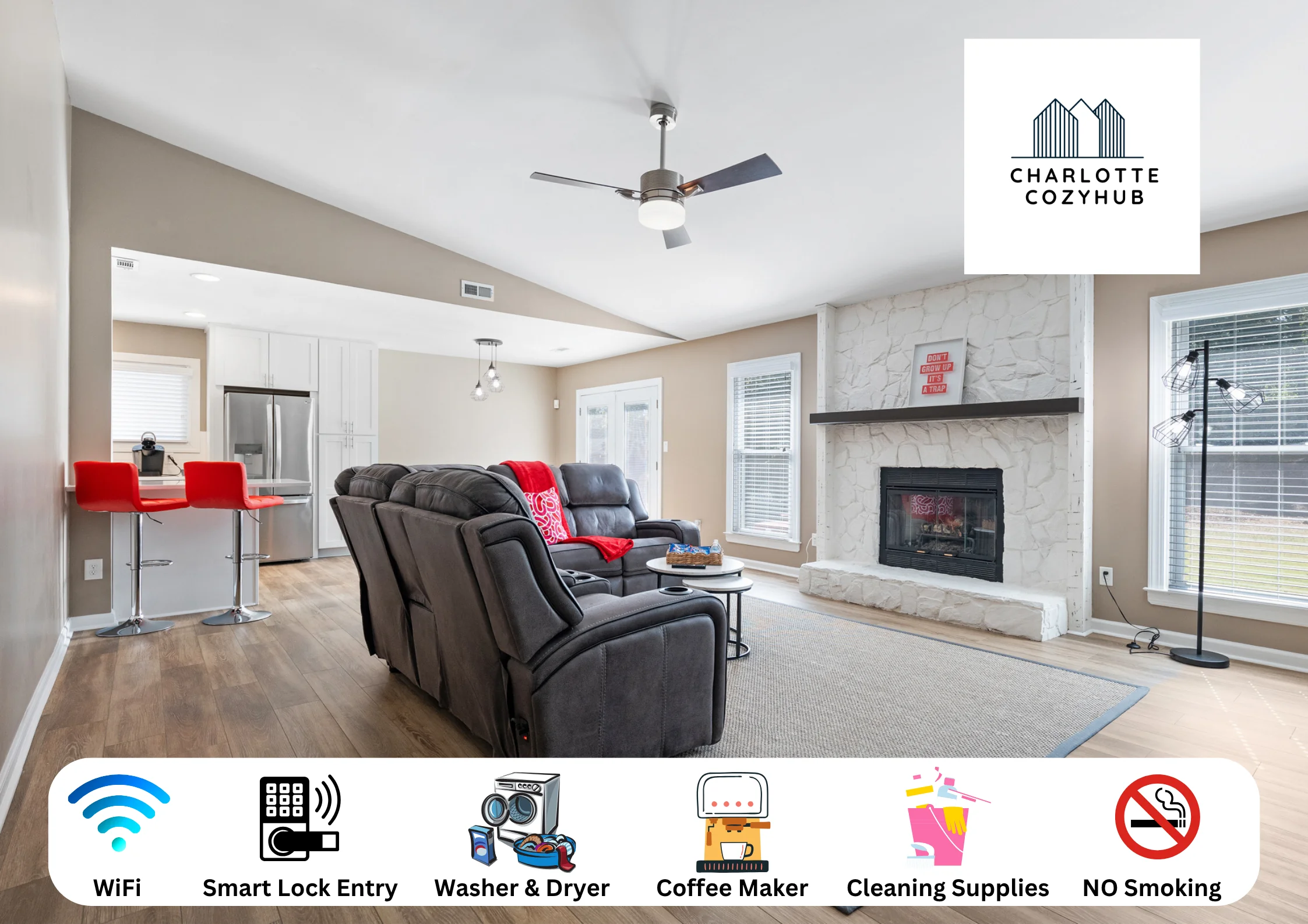 Coachman Circle furnished rental Charlotte NC 28277