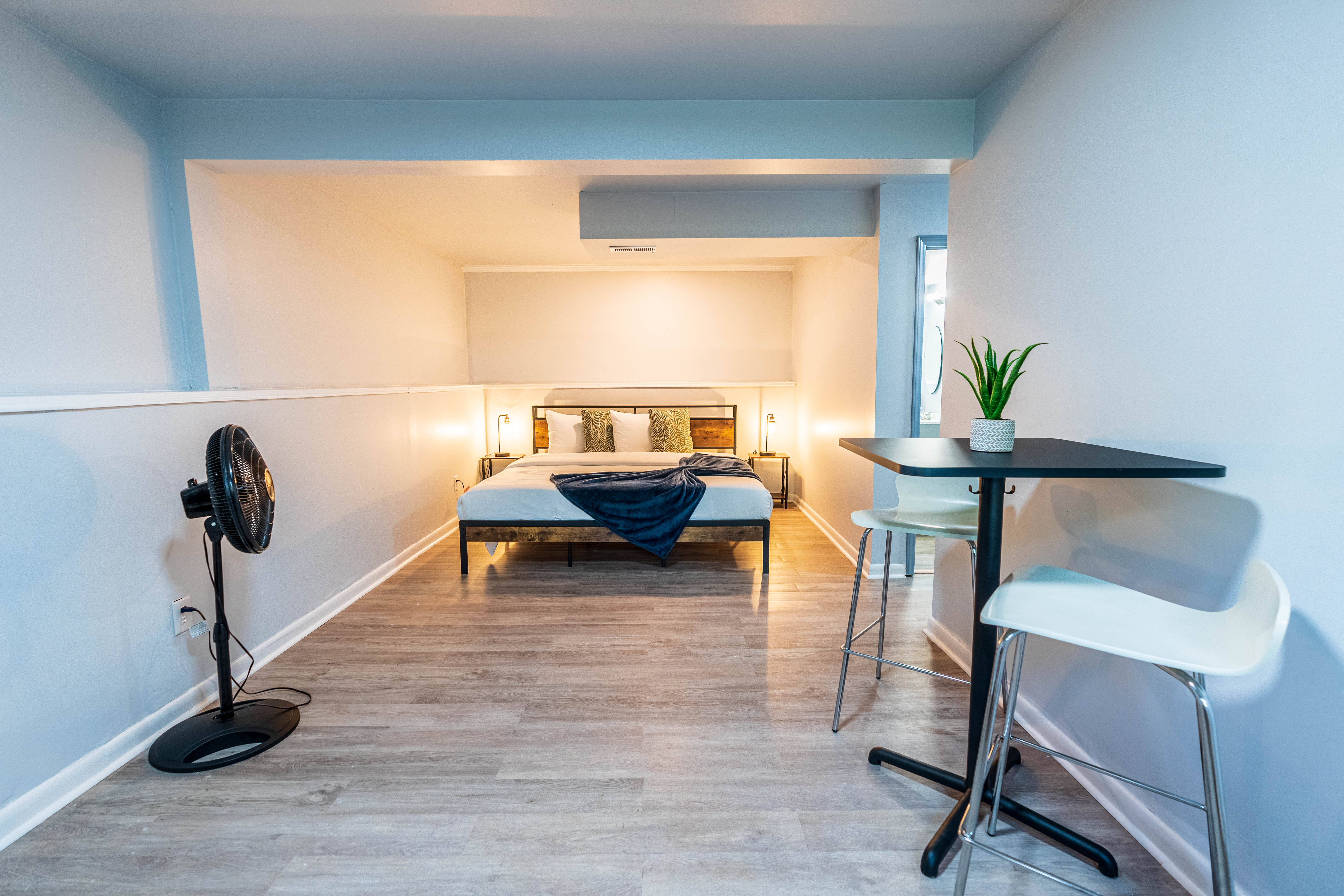Kitchen with island counter