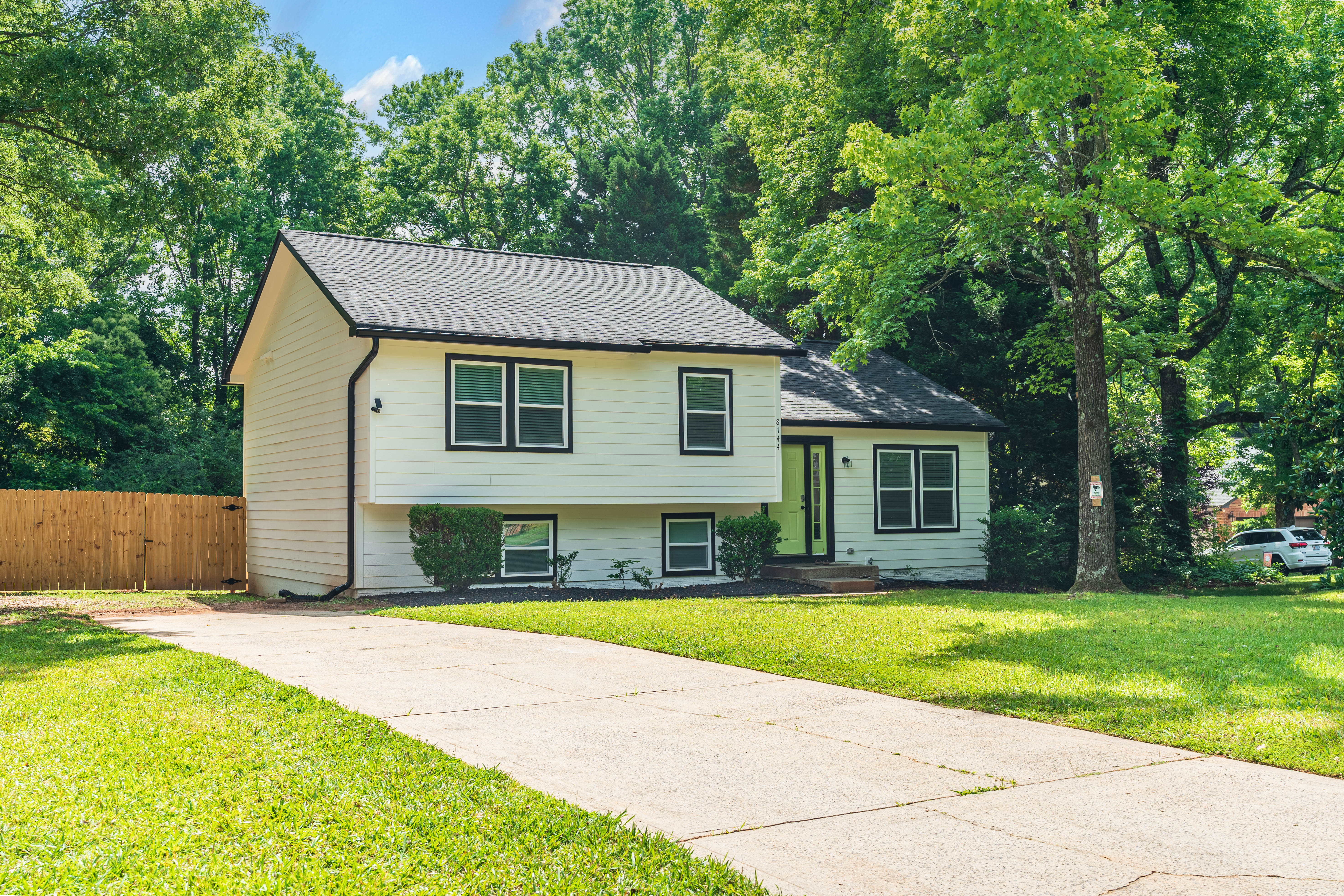 Bedroom with large windows